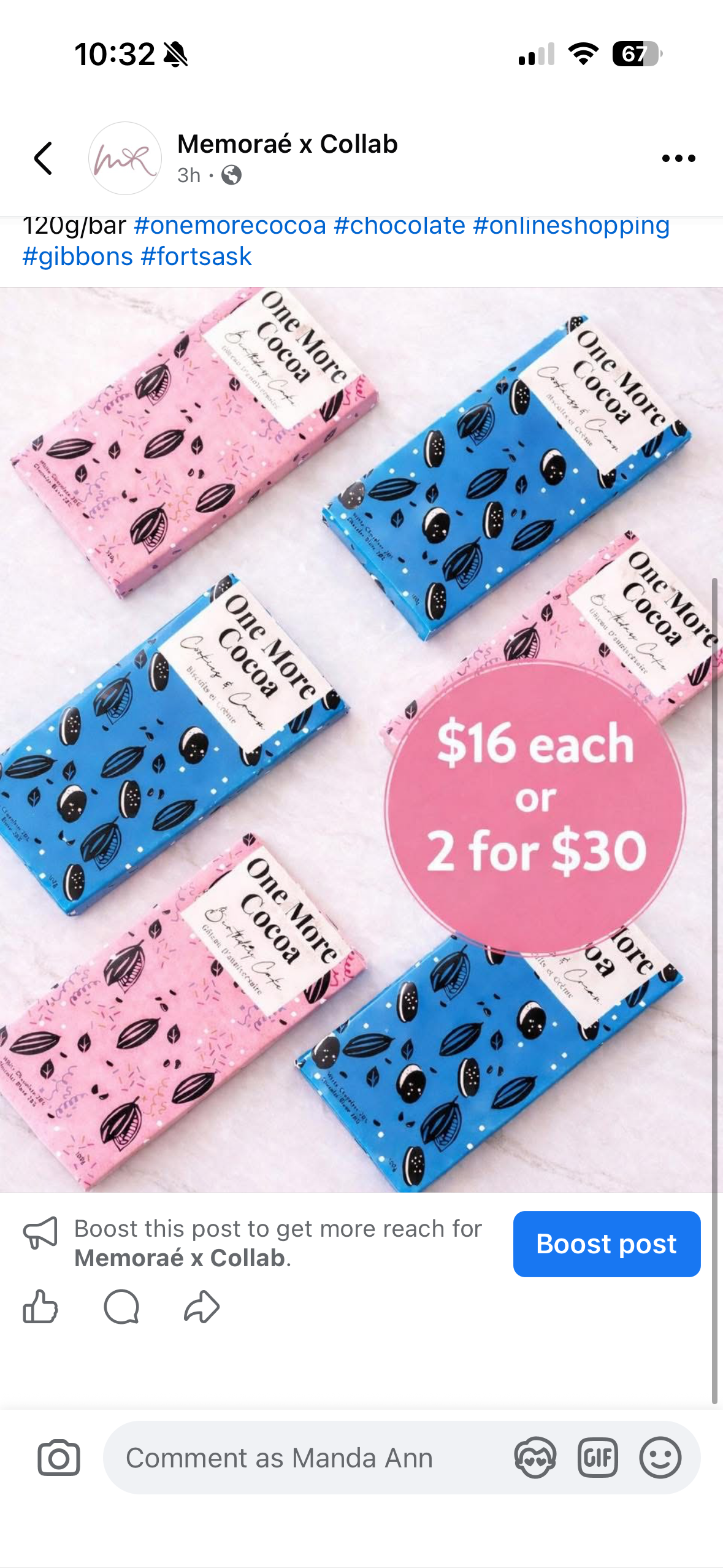 One More Cocoa - chocolate bar