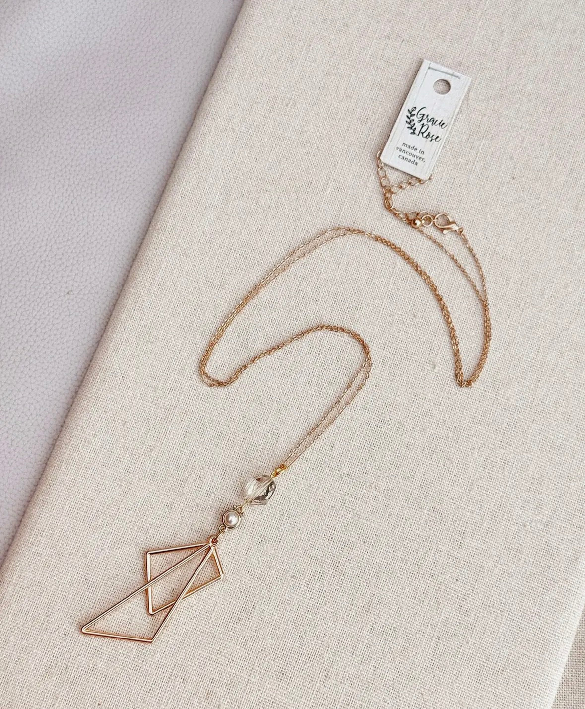 Swarovski Crystal Geometric Pendant Necklace