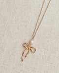 Bow Pearl Pendant Necklace