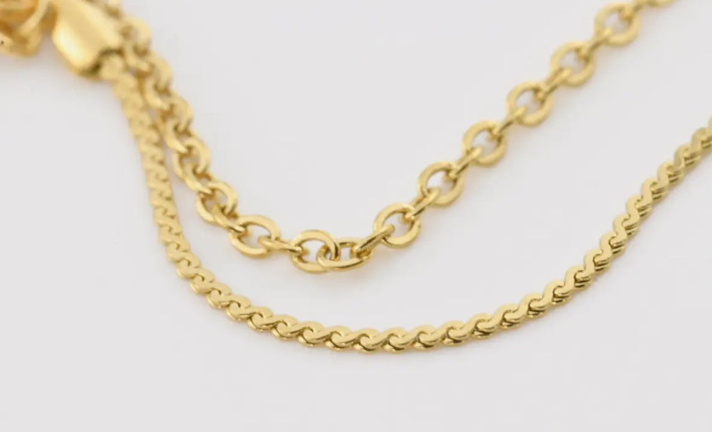 Dainty Gold Anklet - diamond
