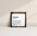 Mom Definition Framed Print