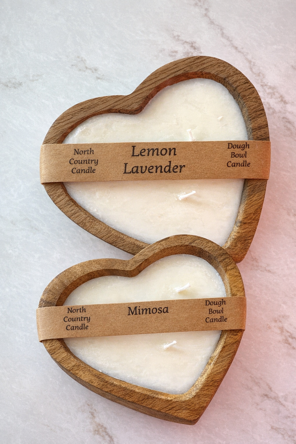 Dough Bowl Candles - heart
